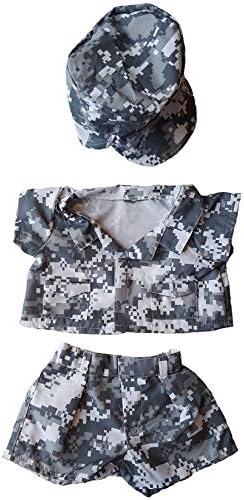 BEARegards Army Digital Outfit Teddy Bear Clothes Fits Most 14" - 18" Build-a-bear, Vermont Teddy Bears, and Make Your Own Stuffed Animals