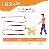 Wisedog 3m Orange doppelendige gummierte Hundeleine Leichtgewichtige Hands Free Leine für Hund rutschfeste Hands Free Hundeleine Fit für Spaziergänge Laufen Camping