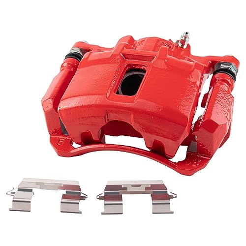 Image of TRQ Performance Front Driver and Passenger Side Brake Caliper Set Caliper Brackets Compatible with 2003-2007 Honda Accord 3.0L V6 Front Wheel Drive Automatic Transmission ABS Sport Coupe
