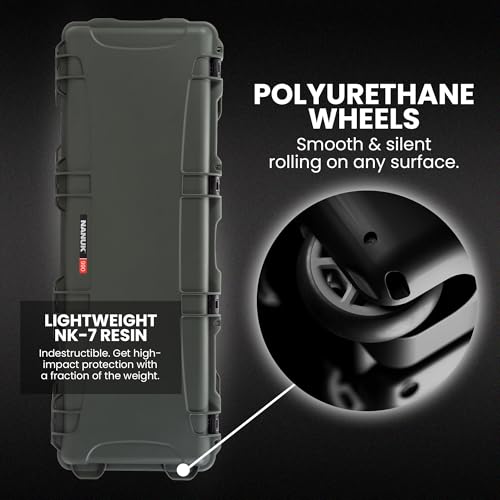 Image of NANUK Hard Case with Foam & Wheels - 30 inch to 55 inch Long, Customizable Foam Insert, IP67 Waterproof & Crushproof, Rugged Construction for Ultimate Protection, Made in Canada