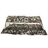 メッシュネットテント - 多機能ネット フライキャンプネット | ポータブルポップアップネット マットとキャリーバッグ付き 大型蚊帳 軽量テントキャノピー 屋外ビーチフォレスト用 2つの開口部付き