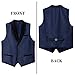 MAGE MALE Men's 2 Piece Suit Slim Fit Formal Business Vest Suit for Men Fashion Casual Wedding Waistcoat Pants Set Navy Blue