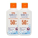 Safe Sea Jellyfish Sting-Blocking Sunscreen, SPF 50+ Lotion 4oz, Waterproof, Biodegradable – Body and Face Sunscreen, Anti-Jellyfish and Sea-Lice sting protection. 4 Fl Oz (Pack of 2)