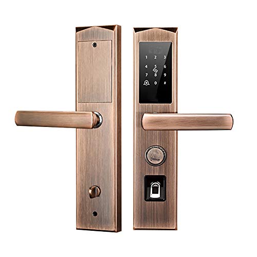 BNSDMM Smart Door Lock - Stainless Steel - Anti-corrosion, High Temperature, Low Temperature - Fingerprint Lock Home Security Door Smart Lock Remote Control Electronic Lock Card Lock Password Lock Doo