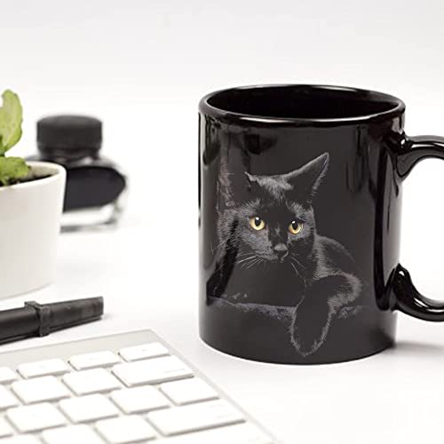 Black Cat - Ceramic Funny Coffee Mug - Perfect Cat Lover Gift - Cute Present - Great Birthday Or Valentines Surprise (11Oz) #TOP4