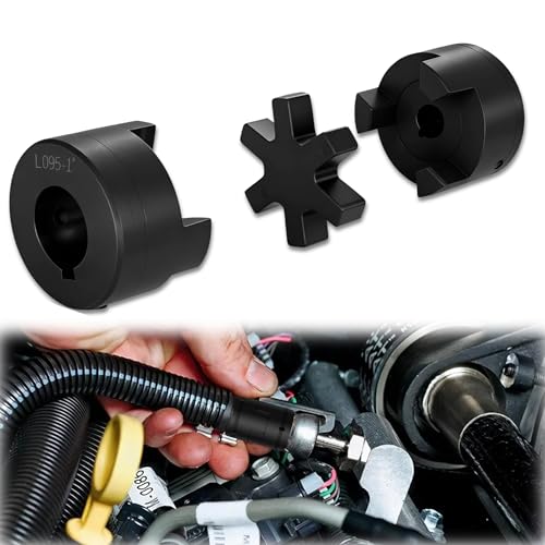 awliye 1/2" to 1" L095 Flexible 3-Piece L-Jaw Coupling Coupler Set & Rubber Spider, Log Splitter Pump Coupler for Log Wood Splitter Hybrid Equipment