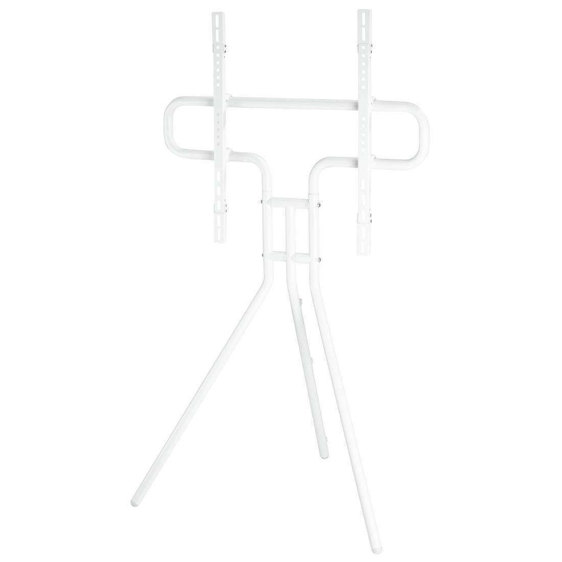 Hama TV Ständer im Staffelei Design (Stabiler Fernsehständer für 37-75 Zoll, höhenverstellbarer TV Stand als Tripod, kompaktes TV Stativ, VESA kompatibler Bodenständer) weiß