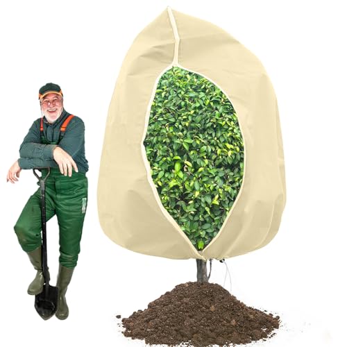 TOFFCAEA 200x240cm Voile Hivernage Plante Exterieur 80g/m², Housse Hivernage Plante, avec Fermeture...