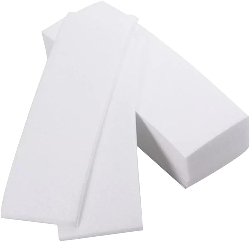 YU WELL Disposable Non-Woven Hair Removal Depilatory Wax Paper 100 Pcs/Pack Professional Epilator Wax Strip (1 Piece, White)