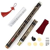 Left Hand Vertical Bamboo Flute Xiao Traditional Chinese Dong Xiao Musical Instrument Woodwind Music Instrument Xiao Flute (Key G)