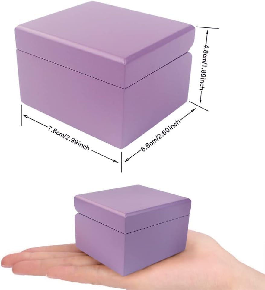 Miniatura 5 de Sinzyo Tonari No Totoro - Caja de música vintage para regalo de cumpleaños, día de San Valentín, Navidad (caja púrpura con espejo)