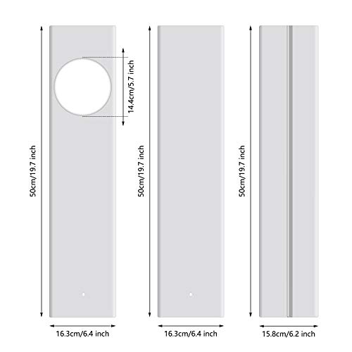 gulrear Portable Air Conditioner Window Vent Kit, Window Slide Kit Plate for Portable Air Conditioner, Portable AC Vent Kit for Exhaust Hose of 15cm/5.9 Inch