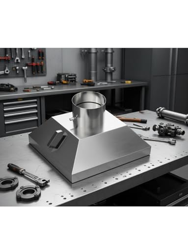 Stainless Steel Fume Hood,Custom Stainless Steel Bell Hood for Industrial Ventilation - Maximize Dust Collection, Easy Installation (15cm/5.9in, 40x30cm)