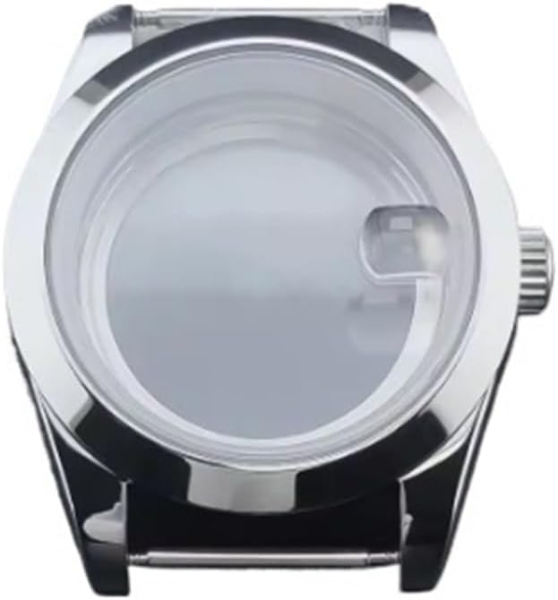 36mm/39mm Silver Watch Case Sapphire Fit NH36 NH34 NH35Movement Bevel Edge 316L Stainless Steel