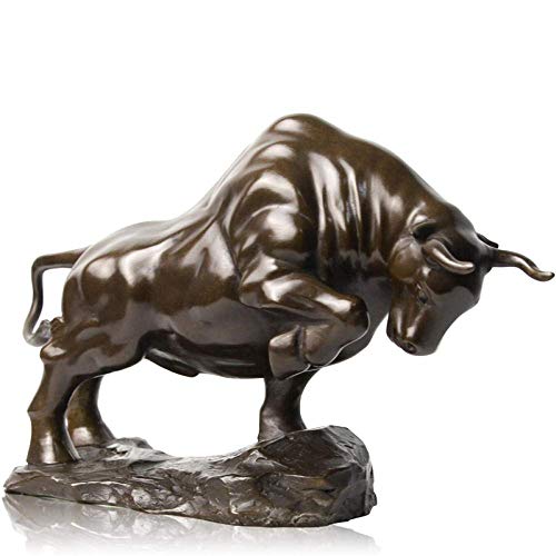 Statue de bœuf en pur cuivre déco bureau chic - 3