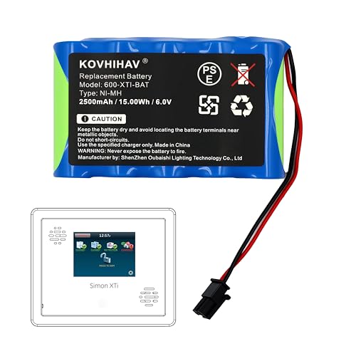 Replacement Battery for GE Interlogix Simon XTi Wireless Control Panel Simon XTi Control Panel Simon Xti,fits 600-XTI-BAT
