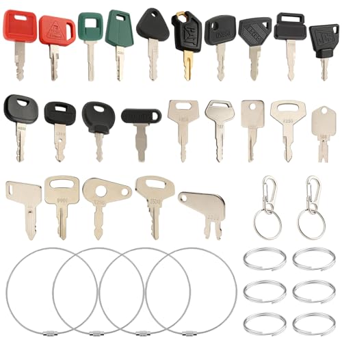 Behogan - Behogan 36 Zündschlüssel-Set Zündung Anlassschlüssel Satz, Zündschlüssel Set Baumaschinen, Universal Baumaschinen Schlüssel Set, Bagger Schlüssel, für Anlagen Landwirtschaft LKW Grader Planierraupen