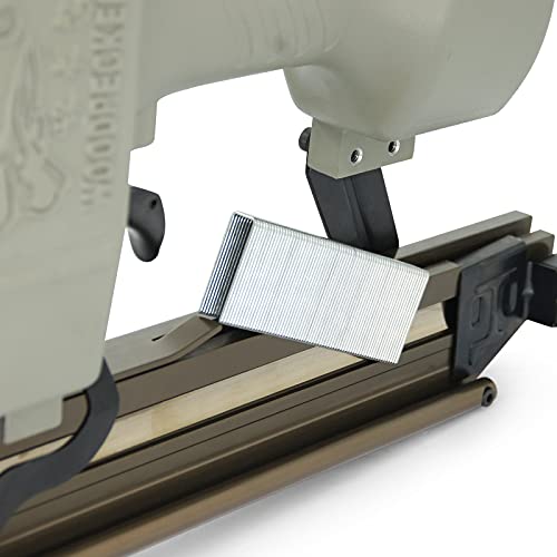 Woodpecker #N851 16 Gauge Pneumatic Heavy Wire Stapler, 7/16-Inch Medium Crown Safety Heavy Duty Construction Stapler Gun, 1-Inch To 2-Inch Length Air Power N Wire Stapler For Packaging, Paneling #TOP2