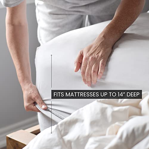 Everlasting Comfort Waterproof Mattress Cover Guards Against Liquid Spills, Pee, Sweat - Twin Bed Cover Comes W/2 Pillow Protectors - Ideal For Kids, Pets, Adults - Hypoallergenic, Washable, Noiseless #TOP6