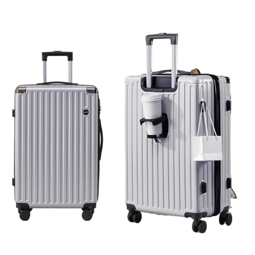 [YUdMFghE] �X�[�c�P�[�Xsuitcase�g���x���o�b�Oluggage 20/24 �C���`���s�ו����j�o�[�T���z�C�[���y�ʃX�[�c�P�[�X�h���g���x���o�b�O(Silver,24Inches 600mm)