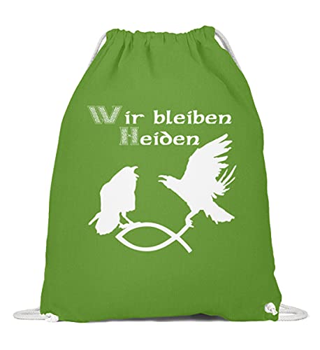 Gymsac Coton Hugin & Munin sac à dos cordons vert citron