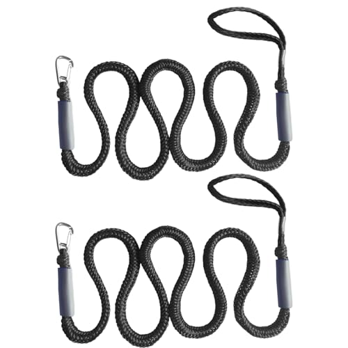 Anchor Boat Bungee Dock Lines for Jet Ski, 7ft (Stretches to 10 ft) Boat Anchor Ropes