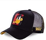 YWOTF Cartoon Baseball Cap Men Women Hip Hop Dad Mesh Baseball Hat Trucker Cap for Outdoor Sports Hat Black (Style-5)