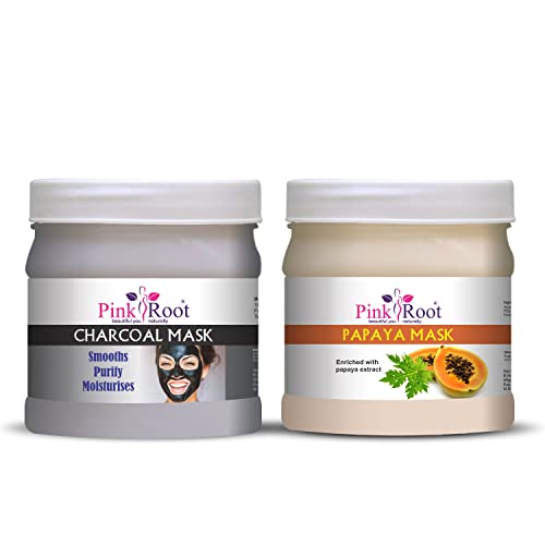 Image of Pink Root Charcoal Mask 500gm with Papaya Mask 500gm