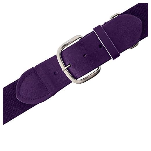 Champion Sports Baseball/Softball Uniform Belt - Comfort Stretch Fit Uniform Belt - Durable Syntex Tab - Adult: 22"-46" - Purple