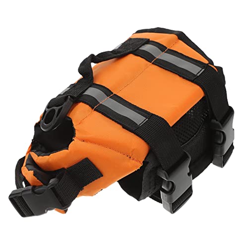 GANAZONO Haustier Schwimmweste Hundepuppe XXS Orange Atmungsaktiv Mit Haltegriff D-Ring Und Reflektierend Für Beim Spaziergang