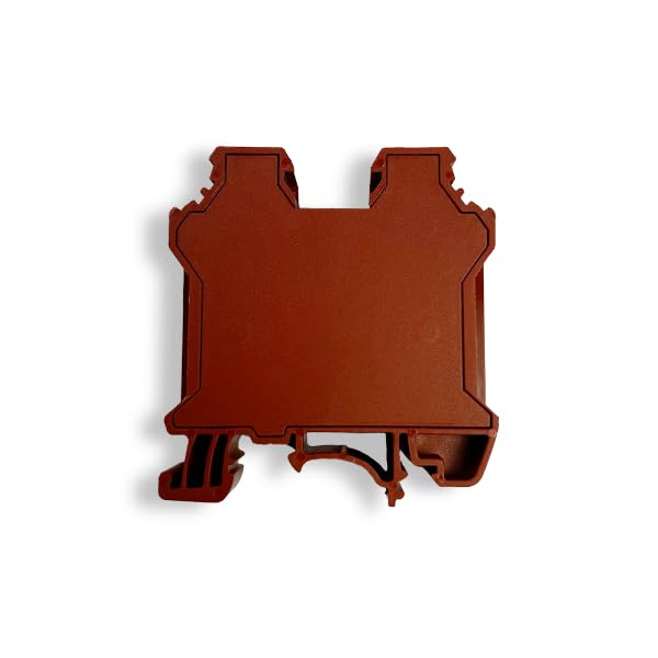 Dinkle DK35N-RD Red DIN Rail Terminal Block Screw Type UL 600V 150A 1/0-12AWG, Pack of 5