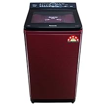 Panasonic 7.5 Kg 5 Star Built-In Heater Fully-Automatic Top Loading Washing Machine (NA-F75AH9RRB, Wine Red, Active Foam…