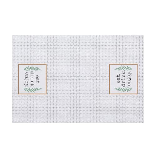 Geschirrtücher Weißes Gitterblatt Handtücher Waffeltücher Küchentücher Geschirrhandtücher Saugfähige Trockentücher Küche Multi-Purpose Abtrockentücher Küche Handtuchset 4 Stück (40x60cm) – Bild 3