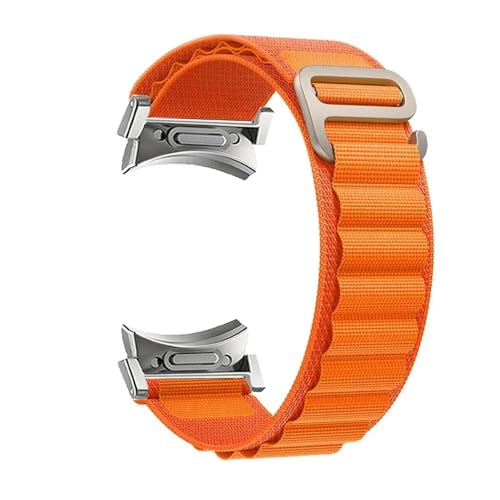 SRMVRNKNNK 20mm �A���p�C���i�C�����o���h Samsung Galaxy Watch 7/6/5/4/classic/Pro 45mm 44mm 40mm �X�g���b�v�ɓK��(Orange, Watch 5 Pro)