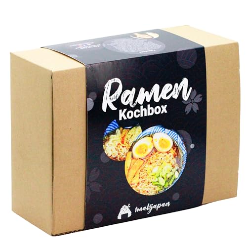 1mal1japan Ramen Kochset für japanische Nudelsuppe (für 8 Portionen, 6-teilige DIY Ramen Box, inkl. Anleitung), Geschenkidee