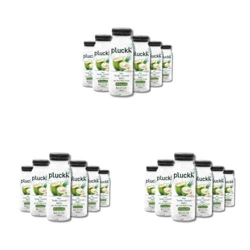 Image of Pluckk Tender Coconut Water with Real Malai Chunks - Pack of 18 (200mL Each) | Rich in Electrolytes, Vitamins & Minerals | No Added Sugar | No Concentrates | 100% Pure and Natural - 1200mL
