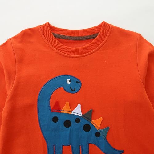 Boys Sweatshirts Casual Sweatshirts Cotton Sweatshirts Long Sleeve T-shirts Crew Neck Cartoon Tops for Boys-3234