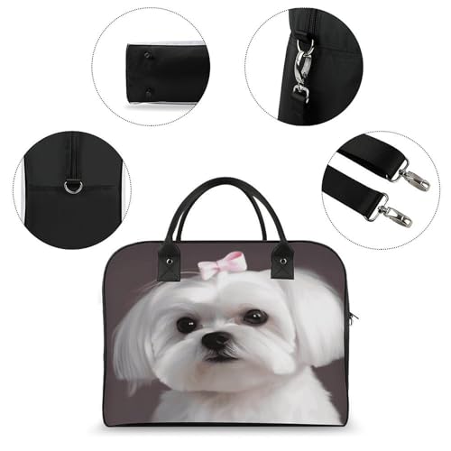 Maletín ligero para laptop con diseño perrito maltés miniatura 6