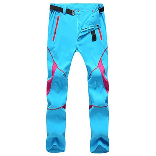 Foweknow Pantalon de VTT pour homme - Randonnée et Trekking léger à séchage rapide - Softshell respirant - Extérieur imperméable et coupe-vent