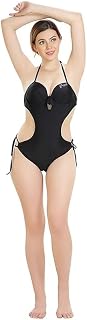 FILMAX® Originals Women's One Piece Hot Sexy Bikini Solid Knot Adjustable Halter Neck Swimsuits Beach Swimming Costume Bat... Price In India