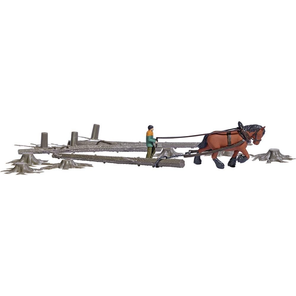 Busch H0 Action Set de montage pour dos en bois pour animer diorama