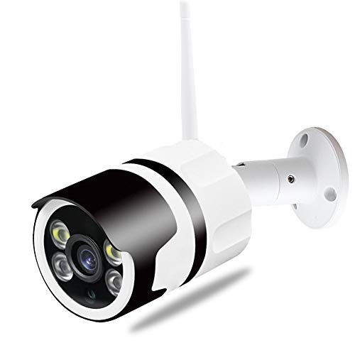 Jings Telecamera di Sicurezza per Esterni, 1080P Telecamera IP con rilevazione di Movimento Visione Notturna a Colori Sorveglianza di Metallo, Telecamera Wireless WiFi Impermeabile