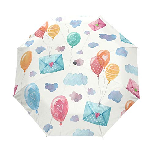 Shinok Reise-Regenschirm Kompakt – Automatisch, Windfest, UV-Schutz, Violett