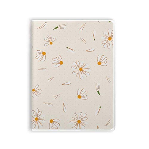 Journal intime souple blanc motif pétales de poire pour libérer vos pensées secrètes