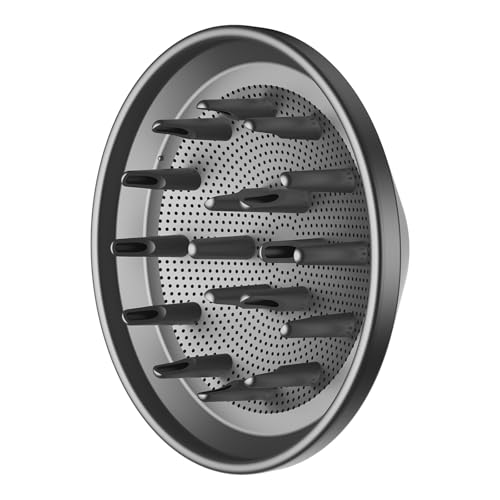 Image of Magnetic Hair Dryer Diffuser for KARFUN, for Curly & Wavy Natural Hair | 360 Magnetic Diffuser Attachment for KARFUN Hair Dryer, for Curly & Natural Wavy Hair, Quick Curl Styling Accessory, Gray