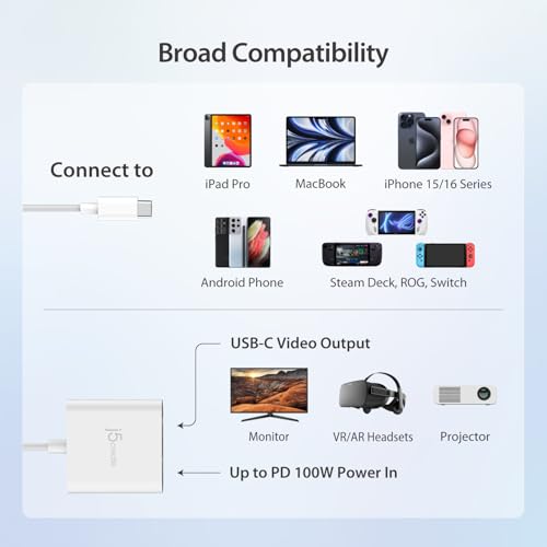 Adaptador USB-C j5create AR Glasses video y carga miniatura 6