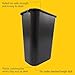 Rubbermaid Commercial Wastebasket Trash Container, 41QT/10.25 GAL, Plastic, Black, Stackable Trash Can for Bedroom/Bathroom/Office, Fits Under Desk/Sink/Cabinet
