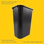 Rubbermaid Commercial Wastebasket Trash Container, 41QT/10.25 GAL, Plastic, Black, Stackable Trash Can for Bedroom/Bathroom/Office, Fits Under Desk/Sink/Cabinet - Image 4