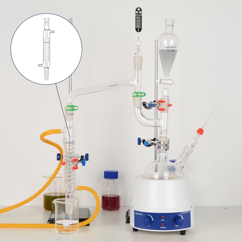 Labasics Borosilikat Glas Allihn Kondensator mit 24/40 Gelenk und 300mm Jacke Länge, Lab Glas Kondensator Glass Allihn Condenser