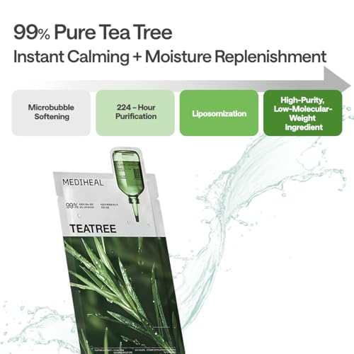 Image of MEDIHEAL Tea Tree Essential Face Sheet Mask, Calming Moisture (10ea)